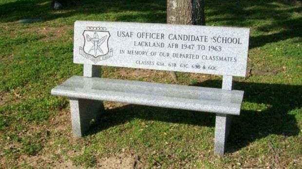 USAF OFFICER CANDIDATE SCHOOL MEMORIAL BENCH A