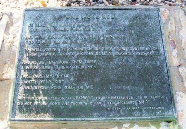 ONE MORE ROLL MEMORIAL PLAQUE