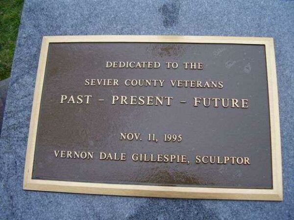 SEVIER COUNTY VETERANS MEMORIAL PLAQUE