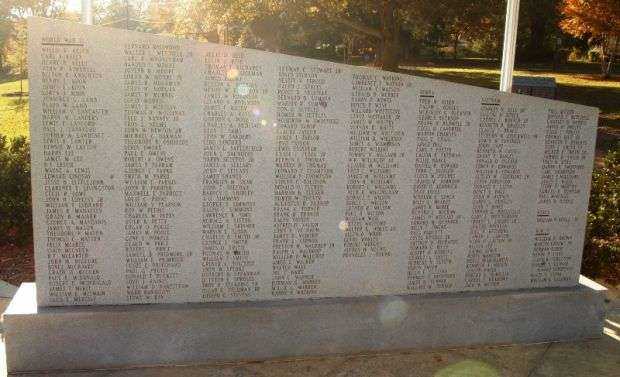 SPARTANBURG COUNTY WAR MEMORIAL WALL B