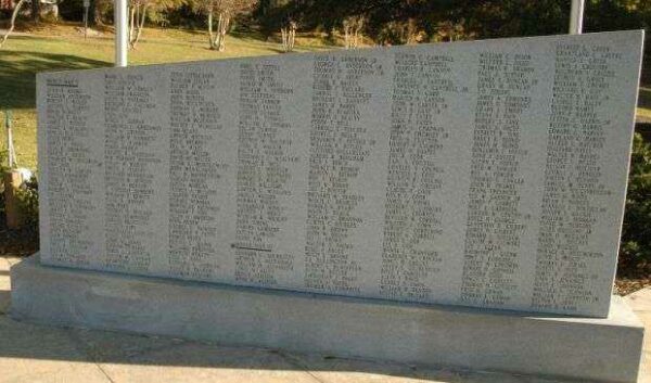 SPARTANBURG COUNTY WAR MEMORIAL WALL A