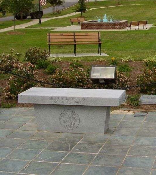 GREER CHAPTER 39 DAV MEMORIAL BENCH