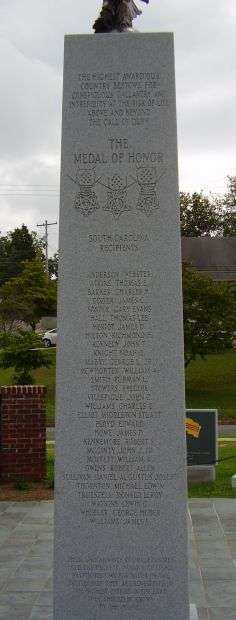 GREER ALL WARS MEMORIAL MEDAL OF HONOR STONE