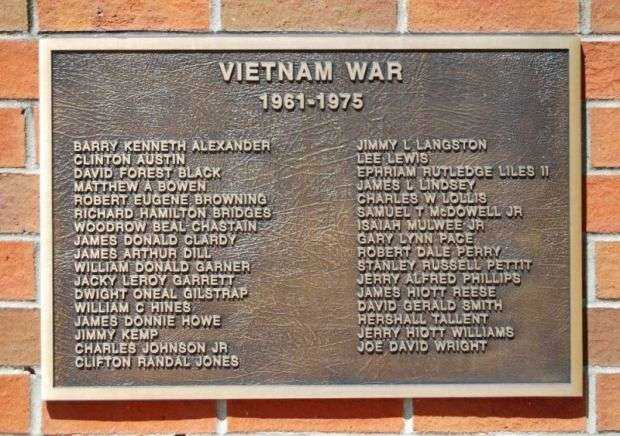 PICKENS COUNTY VETERANS MEMORIAL PLAQUE F