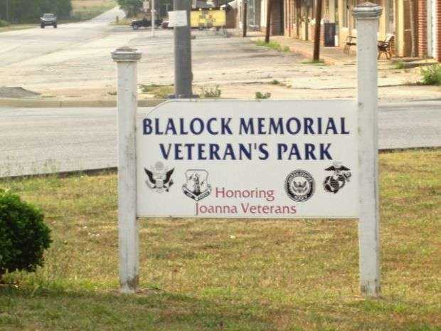 BLALOCK MEMORIAL VETERAN’S PARK MARKER