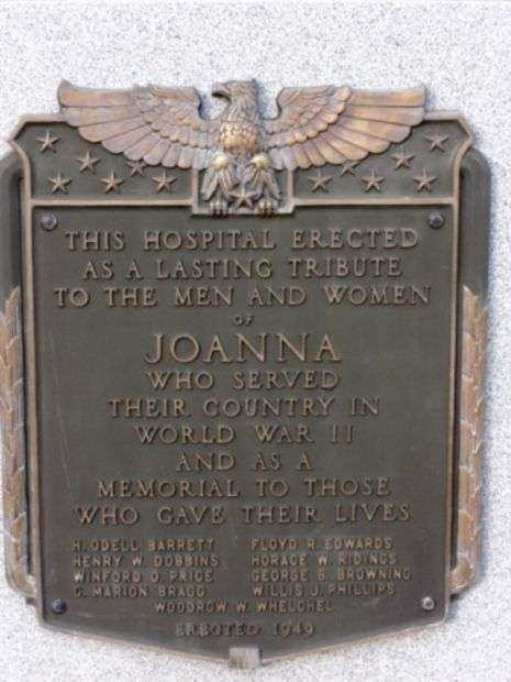 JOANNA WORLD WAR II MEMORIAL PLAQUE A