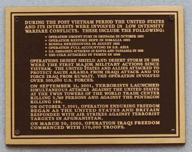 PRESBYTERIAN COLLEGE ARMED FORCES MEMORIAL PLAQUE F