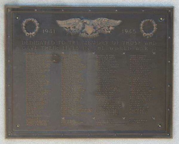 GREENWOOD COUNTY WAR MEMORIAL PLAQUE C