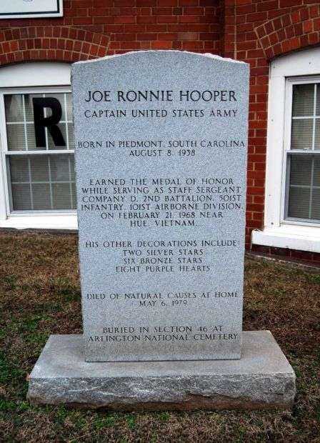 CAPTAIN JOE RONNIE HOOPER MEDAL OF HONOR WAR MEMORIAL