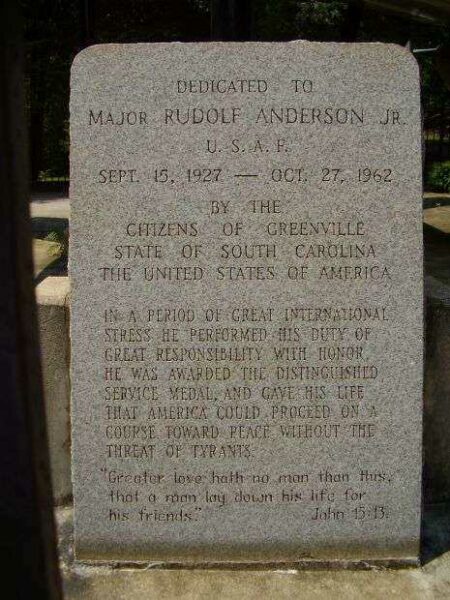 MAJOR RUDOLF ANDERSON JR. WAR MEMORIAL