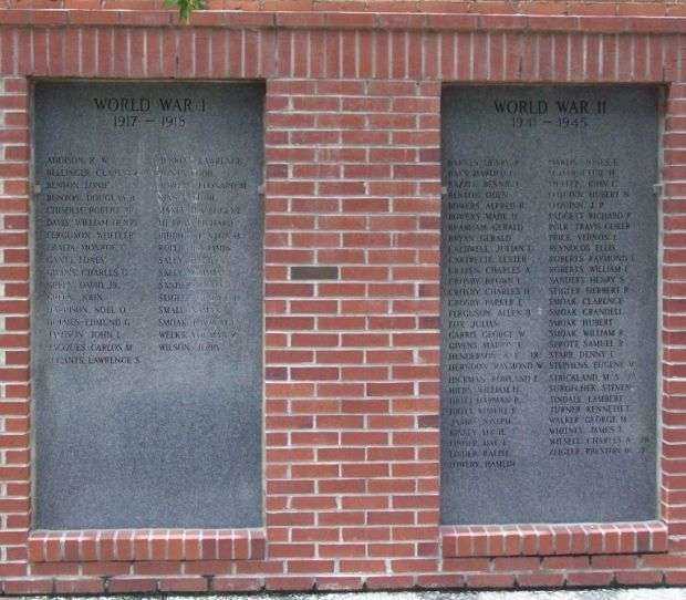 COLLETON COUNTY VETERANS WAR MEMORIAL PANELS A & B