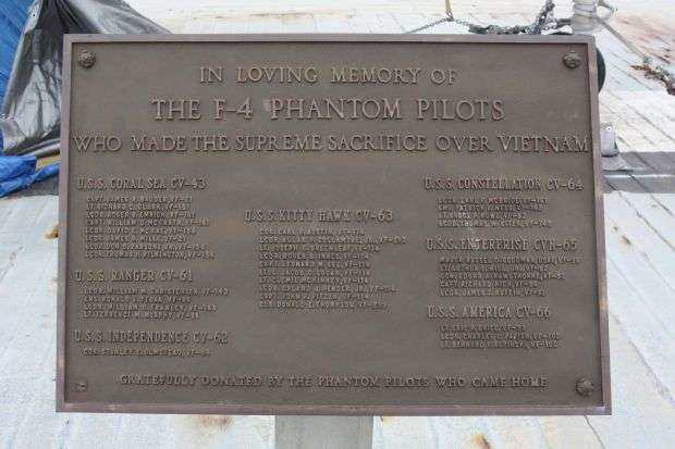 IN LOVING MEMORY OF THE F-4 PHANTOM PILOTS MEMORIAL PLAQUE