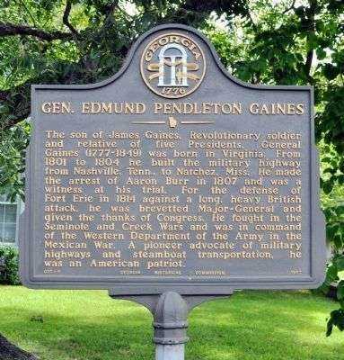 GEN. EDMUND PENDELTON GAINES MEMORIAL MARKER