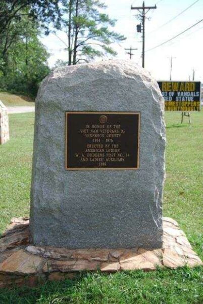 ANDERSON COUNTY VIET NAM VETERANS MEMORIAL