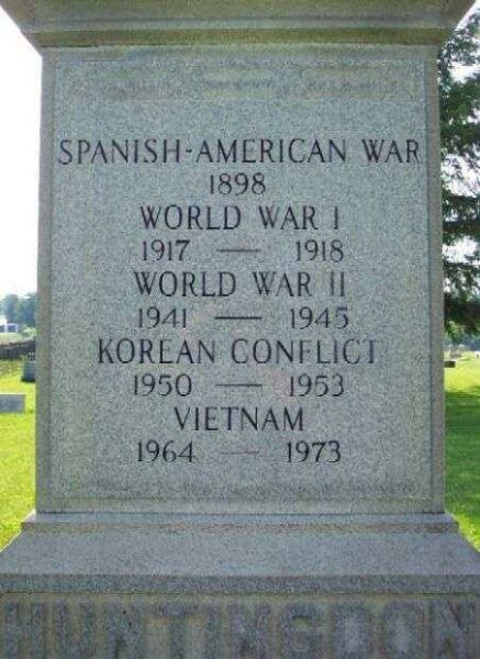 EAST HUNTINGDON SOLDIERS MEMORIAL STONE B