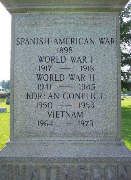 EAST HUNTINGDON SOLDIERS MEMORIAL STONE B