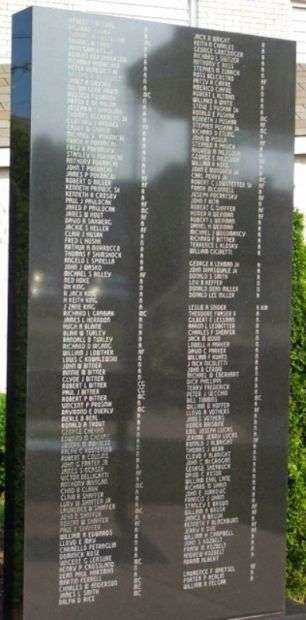 MOUNT PLEASANT WAR VETERANS MEMORIAL PANEL D