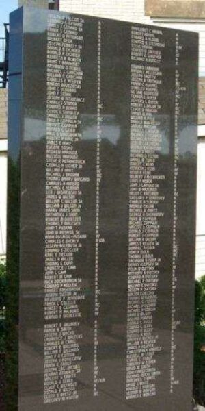 MOUNT PLEASANT WAR VETERANS MEMORIAL PANEL C