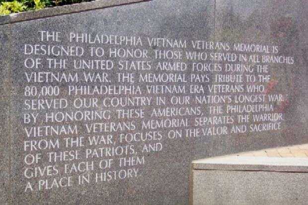 PHILADELPHIA VIETNAM VETERANS MEMORIAL DEDICATION STONE A