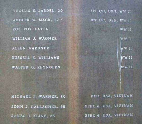 BURHOLME MEMORIAL FOR PEACE NAVY AND ARMY PANEL