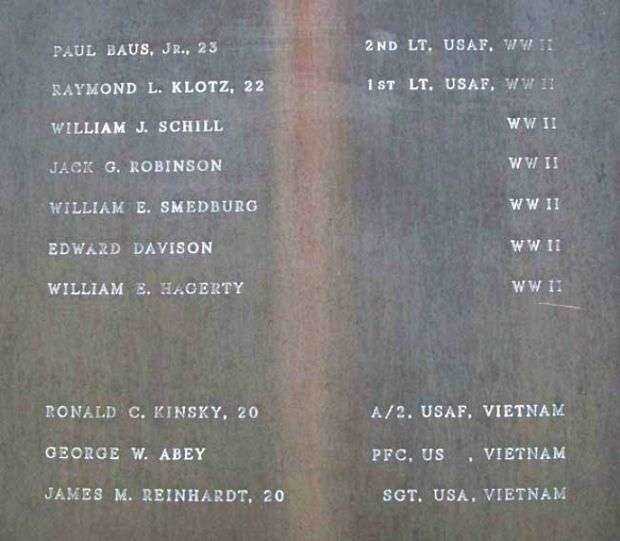 BURHOLME MEMORIAL FOR PEACE USAF AND ARMY PANEL