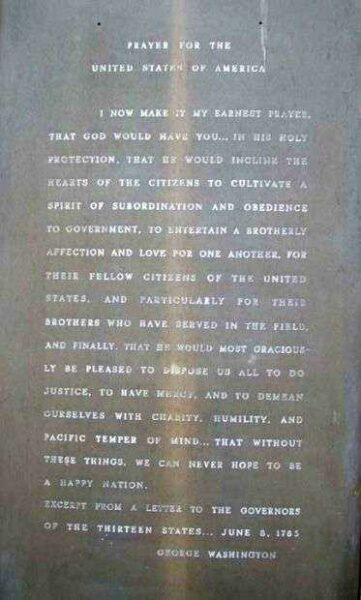 BURHOLME MEMORIAL FOR PEACE PRAYER FOR THE UNITED STATES