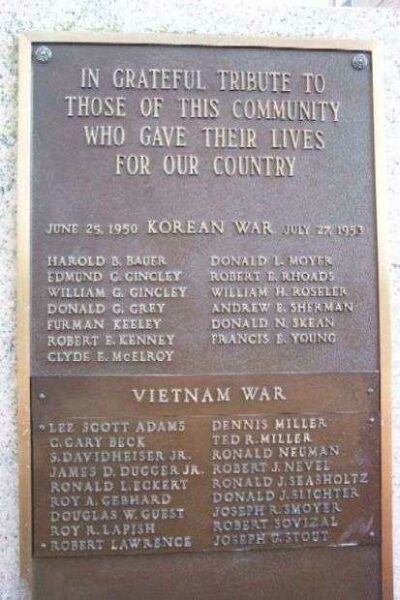 POTTSTOWN WAR MEMORIAL PLAQUE F