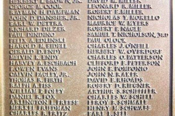 POTTSTOWN WAR MEMORIAL PLAQUE C