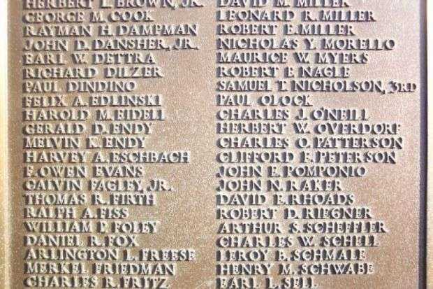 POTTSTOWN WAR MEMORIAL PLAQUE C