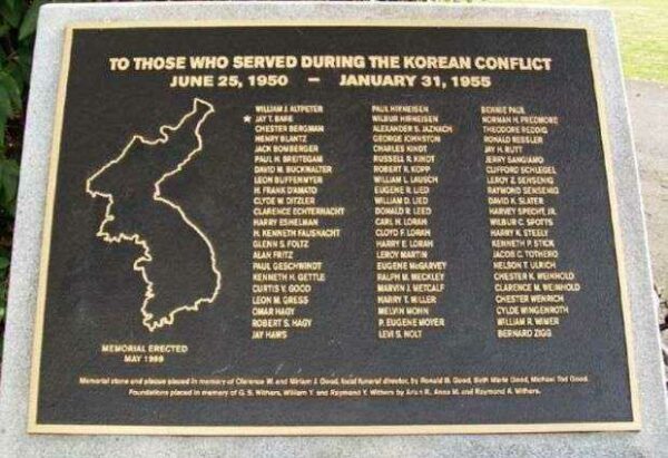 EAST COCALICO TOWNSHIP KOREAN WAR MEMORIAL