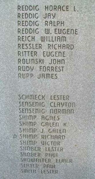 EAST COCALICO TOWNSHIP WORLD WAR II MEMORIAL STONE H