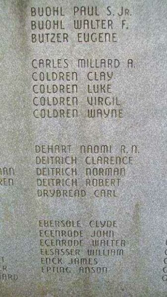 EAST COCALICO TOWNSHIP WORLD WAR II MEMORIAL STONE B
