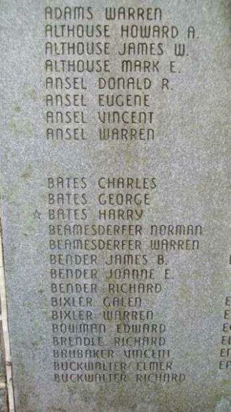 EAST COCALICO TOWNSHIP WORLD WAR II MEMORIAL STONE A