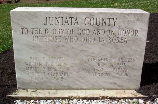 JUNIATA COUNTY WAR MEMORIAL HONOR ROLL STONE C