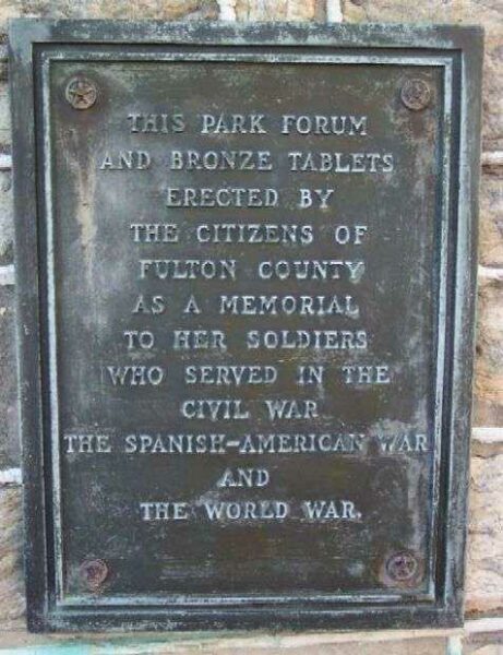 FULTON COUNTY CIVIL WAR, SPANISH-AMERICAN WAR AND WORLD WAR I MEMORIAL