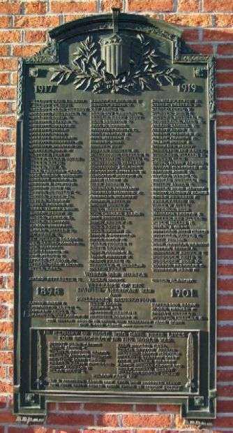 FULTON COUNTY WORLD WAR I MEMORIAL PLAQUE A