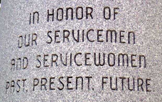 JOHNSTOWN VETERANS AND WAR MEMORIAL DEDICATION STONE