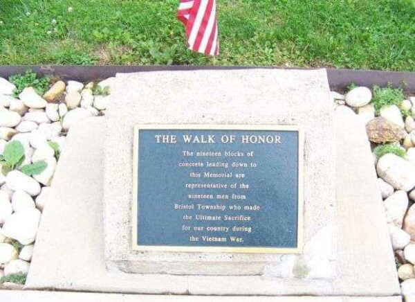 BRISTOL TOWNSHIP VIETNAM VETERANS MEMORIAL WALK OF HONOR PLAQUE