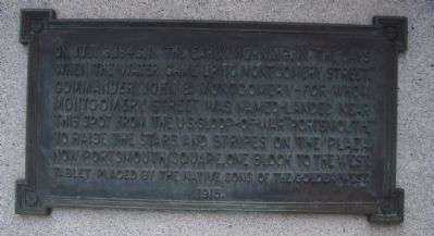 COMMANDER JOHN B. MONTGOMERY’S LANDING SITE MEMORIAL PLAQUE