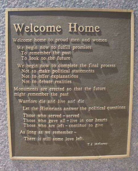 PITTSBURGH VIETNAM VETERANS MONUMENT PLAQUE B