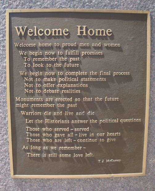 PITTSBURGH VIETNAM VETERANS MONUMENT PLAQUE B