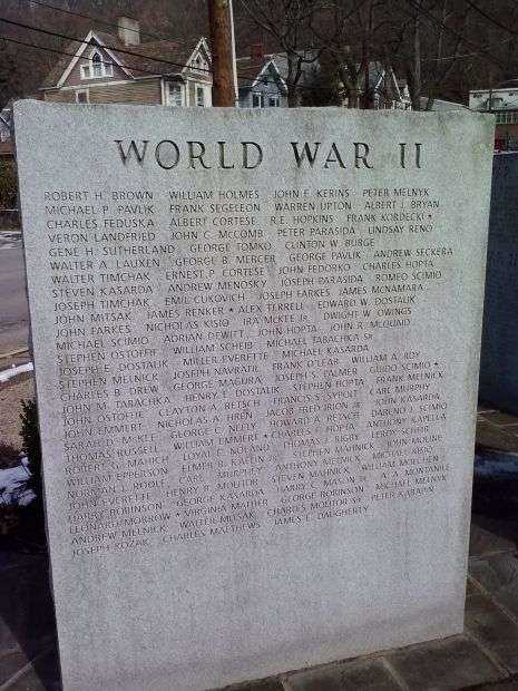 LEETSDALE VETERANS MEMORIAL HONOR ROLL STONE C