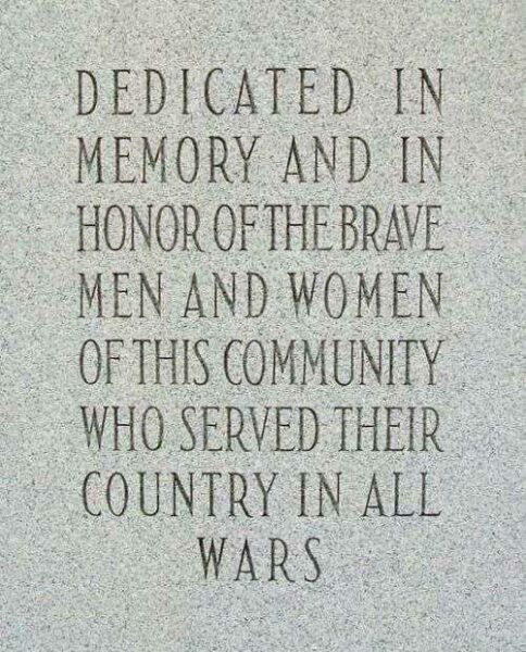 LITTLESTOWN WAR MEMORIAL DEDICATION STONE