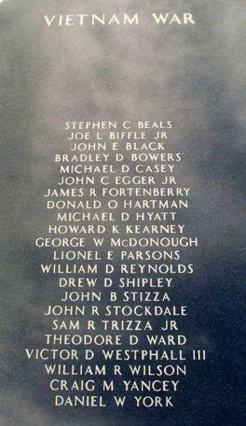 OKLAHOMA MILITARY ACADEMY KILLED IN ACTION MEMORIAL HONOR ROLL C