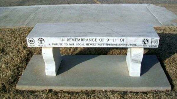 IN REMEMBRANCE OF 9-11-01 MEMORIAL BENCH
