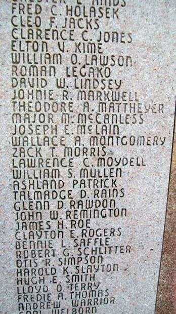 LINCOLN COUNTY WAR DEAD MEMORIAL STONE F