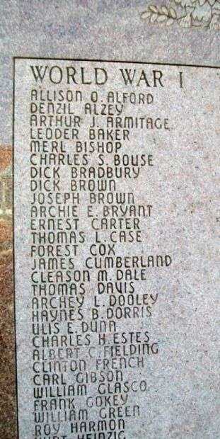 LINCOLN COUNTY WAR DEAD MEMORIAL STONE A