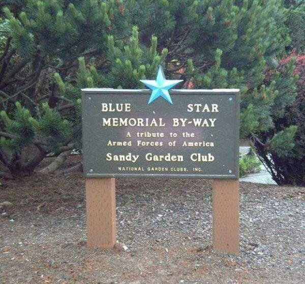 SANDY BLUE STAR MEMORIAL BY-WAY MARKER