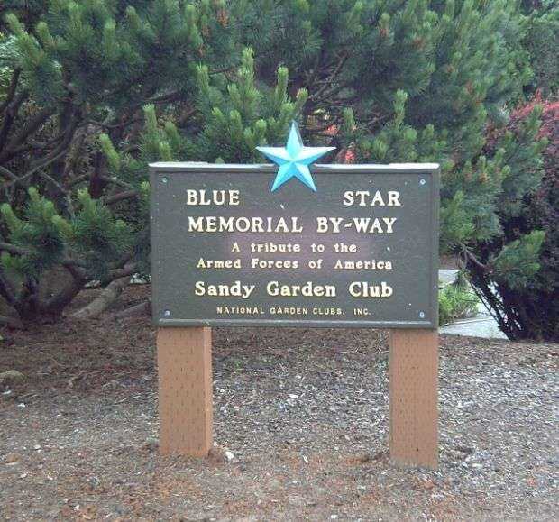 SANDY BLUE STAR MEMORIAL BY-WAY MARKER