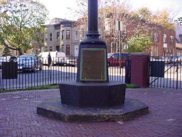 ALBEN SQUARE MEMORIAL FLAGPOLE PLAQUE